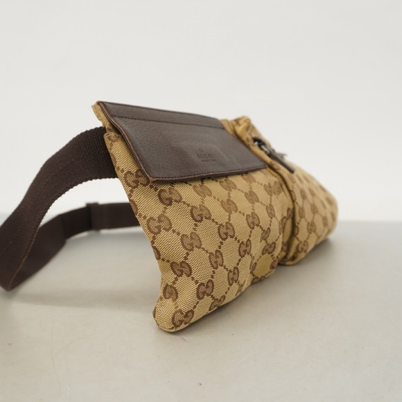 Gucci Brown Canvas Waist Bag GG - Picture 1 of 9